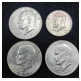 1966 Kennedy Half Dollar 40% Silver & 1977 D Clad