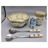 Serving Bowl & Utensil Holder