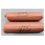 2 Rolls Wheat Pennies 1944 1945