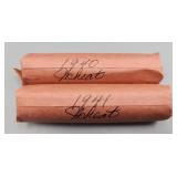 2 Rolls Wheat Pennies 1940 1941