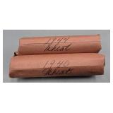 2 Rolls Wheat Pennies 1940 1944