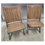 Pair of VERY NICE Antique Wood Folding Chairs