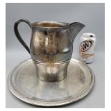 Silverplate Pitcher & Tray