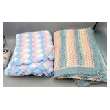 2 Baby Afghan Blankets