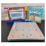 Family Bingo Game, Scrabble Game Turntable &