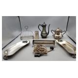 Silverplate Teapots, Spice Container & More