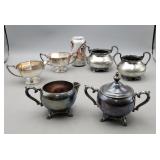 Silverplate/Nickel Silver Cream/Sugar Dispensers