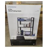 *NEW* 2 Tier Metal Folding Hutch 28 x11.5 x37"H