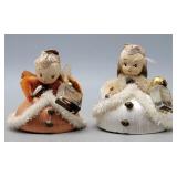 Satin Angel Ornaments 3" H w/Perfume Bottles