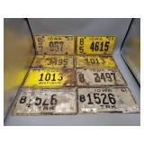 Iowa License Plates Rusty Paint Chipping