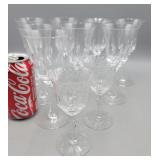 Crystal Wine Goblets Lot 1 Has Rim Chips