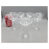 Crystal Wine Goblets Lot 2 Have Rim Chips