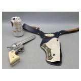 Stallion 38 Silver Revolver Toy Gun & Holster