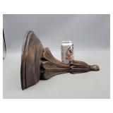 Carved Wood Wall Sconce Display Shelf 14" H ï¿½ 1