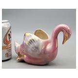 22K Gold Paint Swan Planter