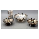 Reed & Barton Silverplate Lotus Candle Holders &