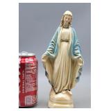 Virgin Mary Madonna Statue 9" H