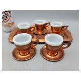 Copper Turkish Coffee Set