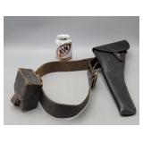 Gun Holster & Ammo Bag Belt Approx 45" L