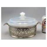 Farberware Oven Glass Dish 8" Diam. w/Lid & ?