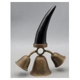 Brass Bells w/Horn Handle