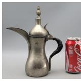 Arabic Coffee Pot Dallah 9.5" H  Pewter-like