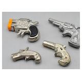 4 Mini Cap Guns Small One non-working