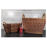 Baskets Lg 22" L ï¿½ 18" W ï¿½ 14" H  & 16" L ï¿½ 8.5"