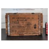 Small Arms Ammunition Wood Box 14" ï¿½ 8.5" ï¿½ 10"