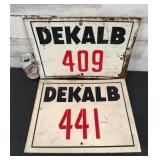 Dekalb Field Signs 1 Metal 1 Wood