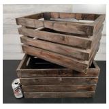 Wood Crates 12"D 18"W 9.5"T