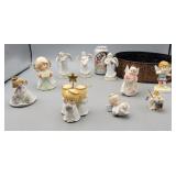 Angel Figurines & Basket