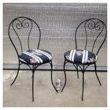 Wrought Iron Chairs 18" H Seat  32" H Back