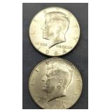 1964 D Kennedy Silver Half Dollars 90%