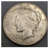 1922 S Silver Peace Dollar