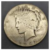 1922 P Peace Dollar Silver