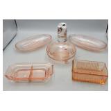 Pink Depression Glass Dishes