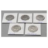 Kennedy Half Dollars 1973 D, 74 & 74 D, 1