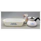 Casserole Dish & Corning Ware Teapot