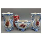 2 Vases & Planter Ceramic