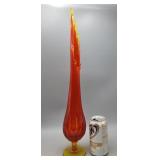 Amberina Glass Vase 20" H
