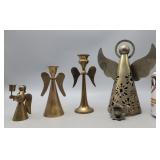Brass Angel Candle Holders Mexico, India