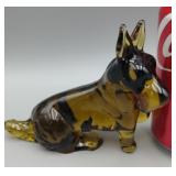 Glass Dog Figure 4" Tall