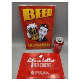 Purina & Beer Signs
