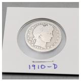 Liberty Quarter 1910 D
