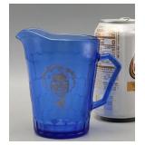 Shirley Temple Blue Glass Mini Pitcher