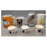 1971 Snoopy Musical Mug & Sesame St Kids Set