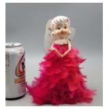 Tree Topper Angel - Porcelain Head,, Feather
