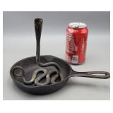 Small Iron Frying Pan & Misc