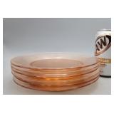 Pink Depression Glass Salad Plates